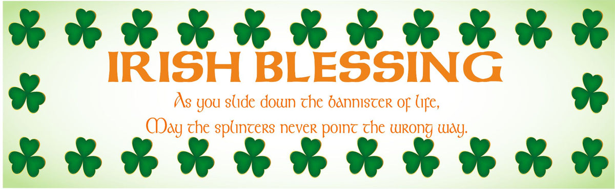 Saint Patricks Irish Blessings Wall Sign - One Sign 6.25 Inches - Clover  Luck - 70080b - Wood - Green : Target