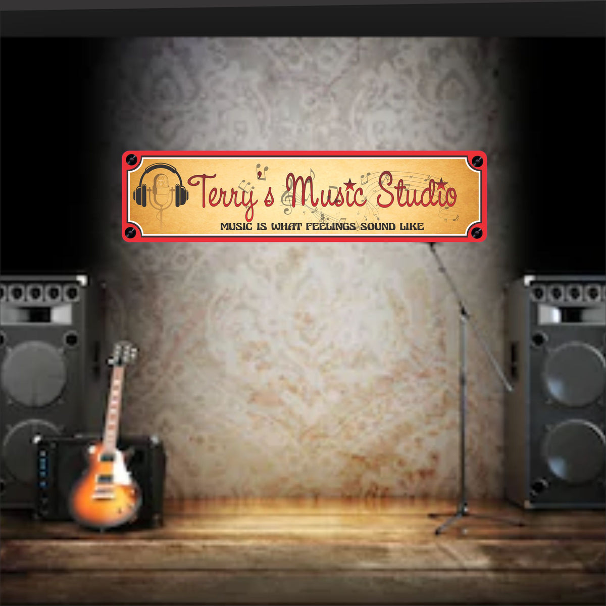 Personalized Music Studio Sign | Man Cave Signs | Fun Sign Factory| Fun