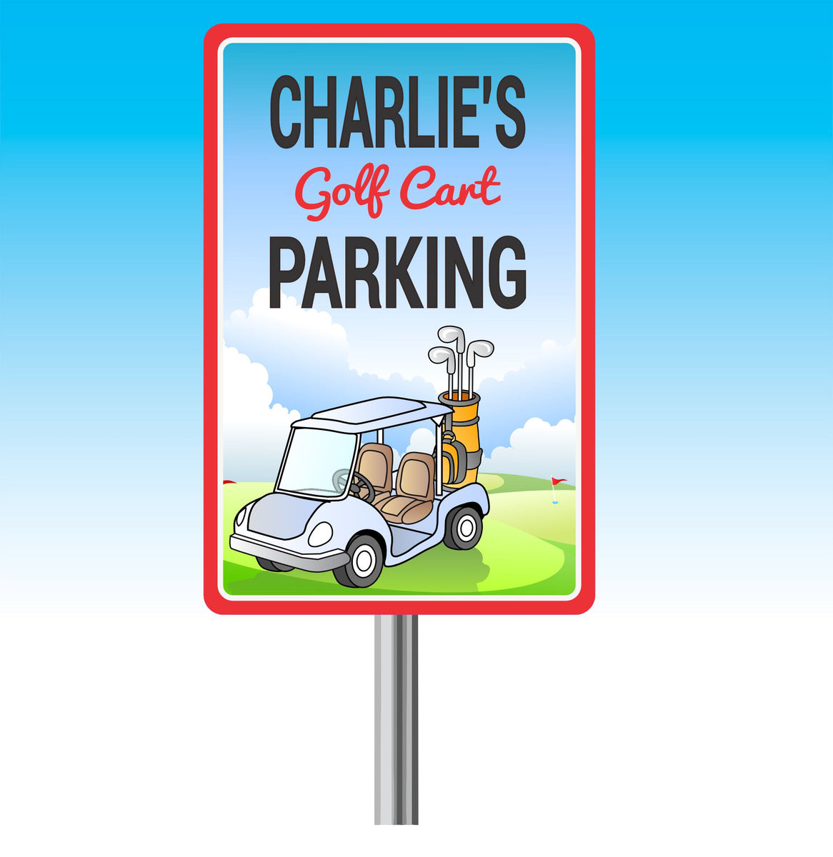 Personalized Golf Cart Parking Sign – Custom Golf Course Decor| Fun ...