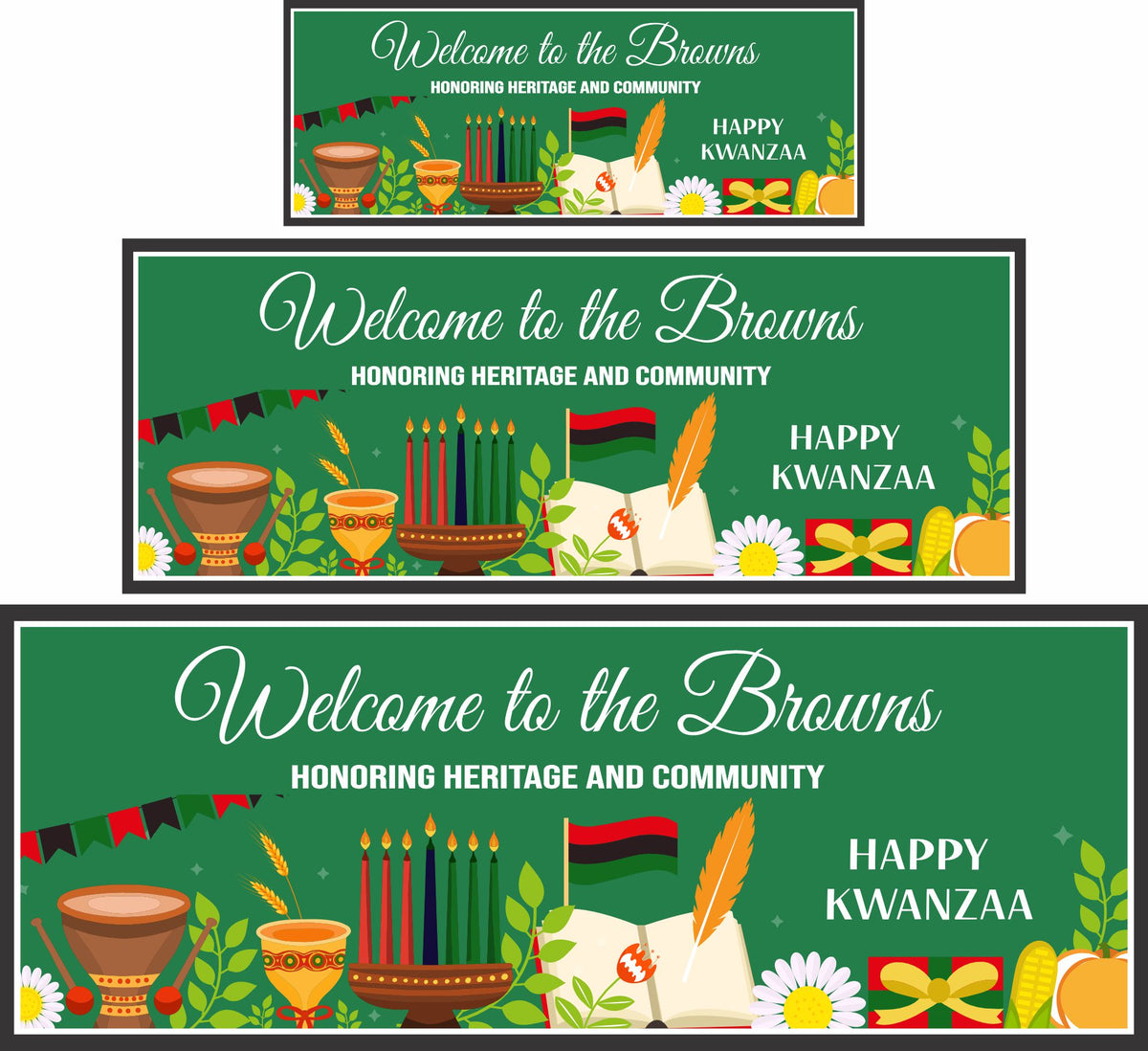 Personalized Green Kwanzaa Sign - Honoring Heritage & Community| Fun ...